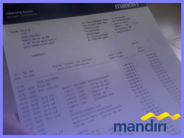 rekening koran mandiri
